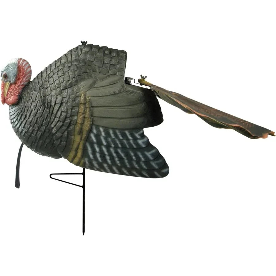 Primos Hunting Killer B Full Strut Turkey Decoy Moveable Fan 90 ft Pull Rope and Iridescent Colors Gives Lifelike Appearance Li