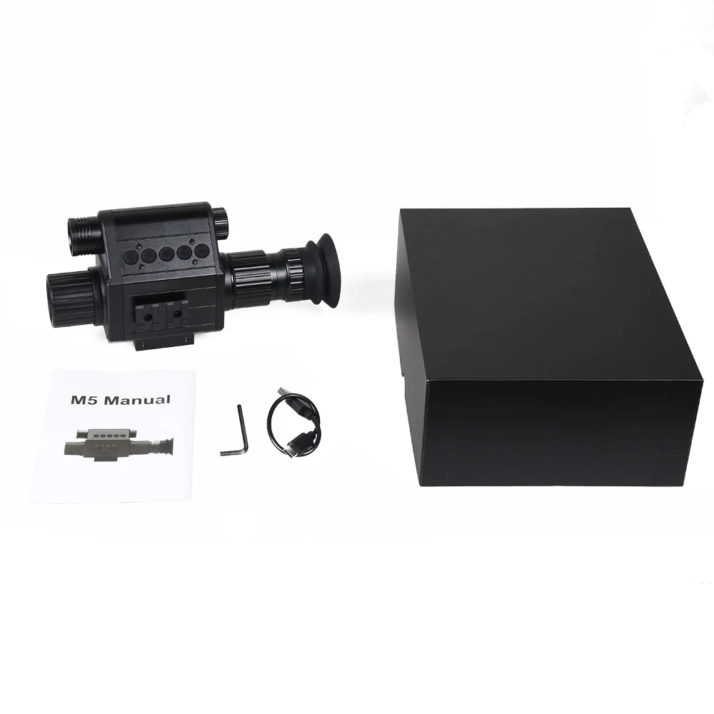 Digital Night Vision Riflescope 940nm IR Scope Sight Monocular 5X Zoom HD 1080P Video Photo 300m Night Vision for Hunting