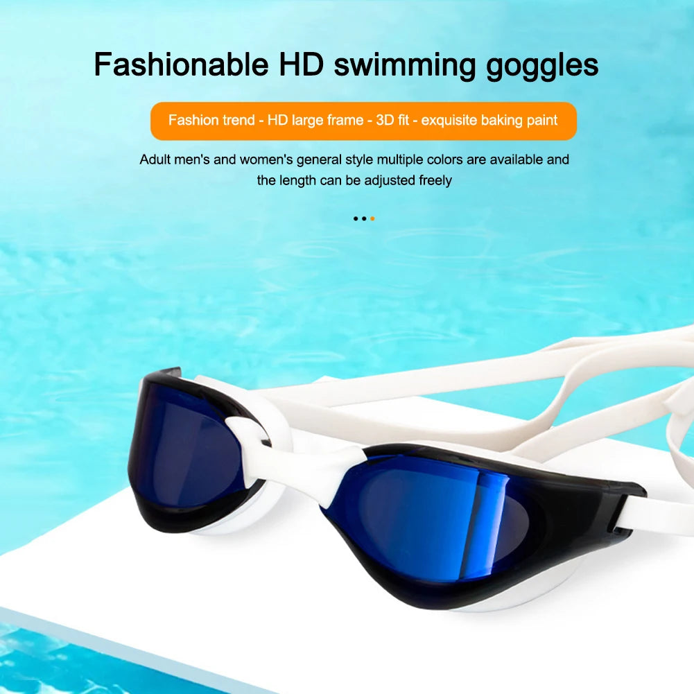 Electroplate Diving Glasses UV Protection Swim Sports Eyewear No Leaking Wide View Swim Goggles for Women Men Youth Kids