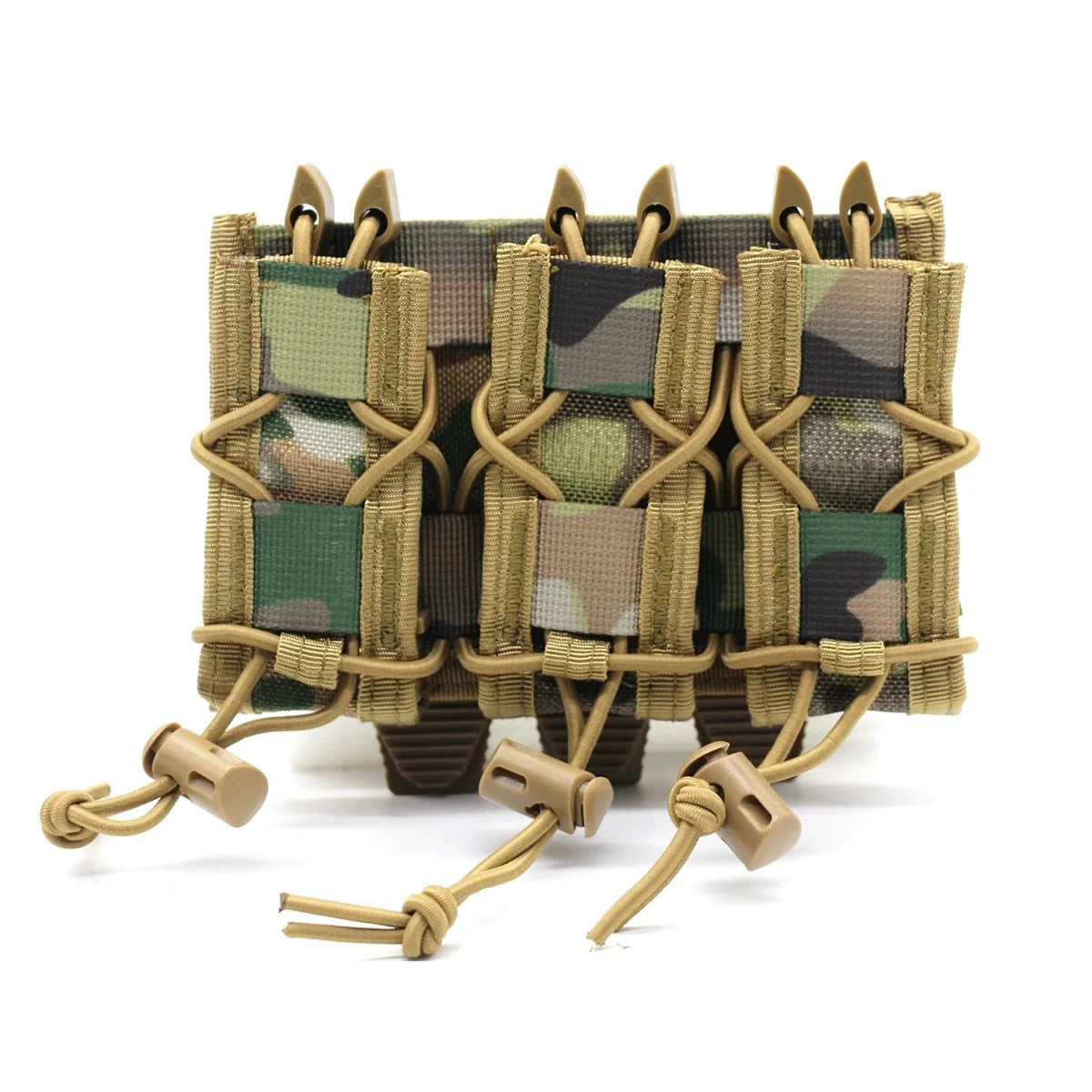 9mm Magazine Pouch Tactical Molle Triple Magazine Pouch Double-Layer Mag Pouches Universal Cartridge Holder for Hunting CS Vest