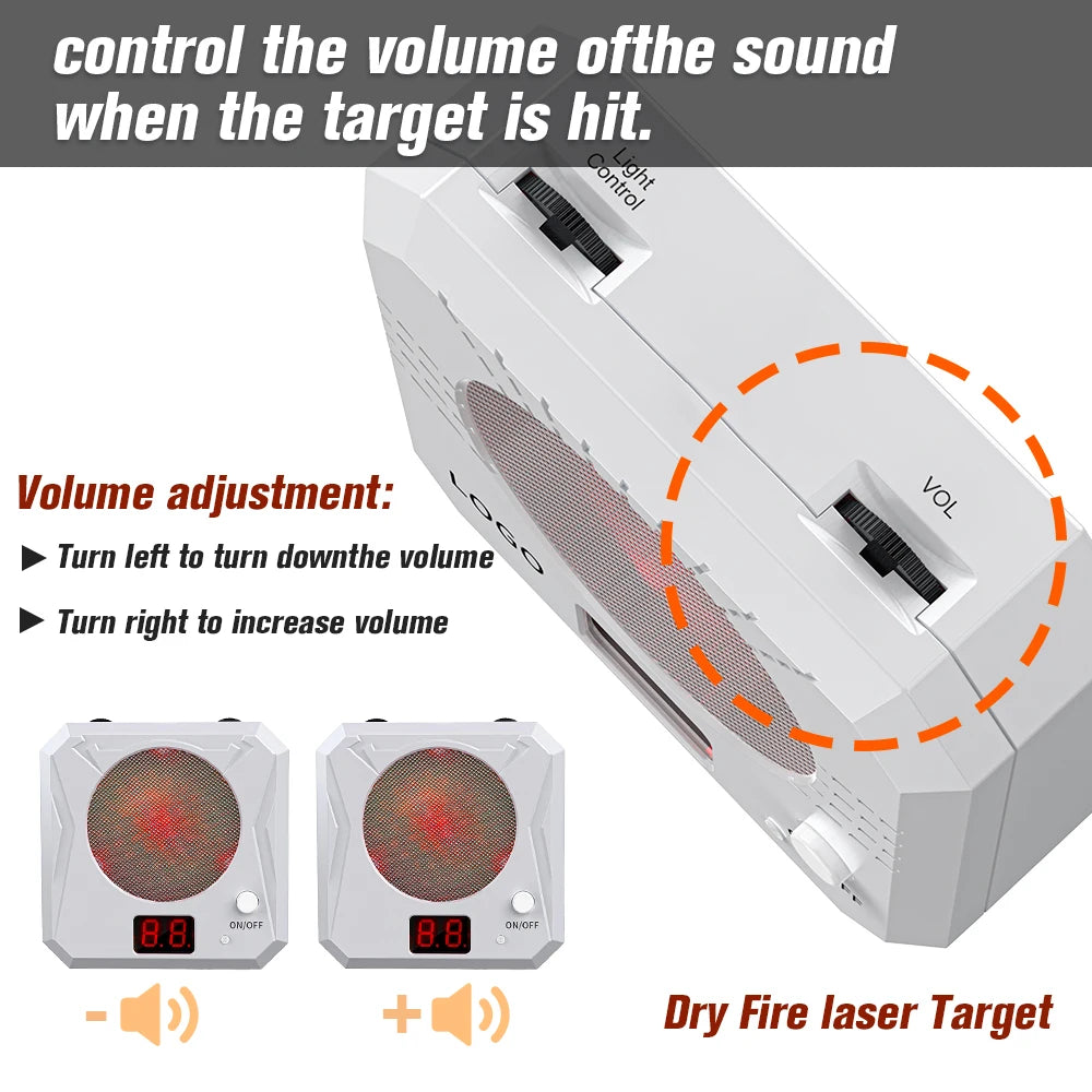 Infrared Induction Electronic Scoring Laser Target Color Sensitive Shooting Practice with Sound Effects Training Toy Equipment