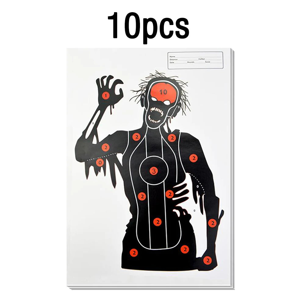 5/10/20pcs Shooting Targets 12 x 17" Paper Shooting Targets Skeleton Zombie Targets for Pistol Shooting Airsoft Bow Arrow Pellet