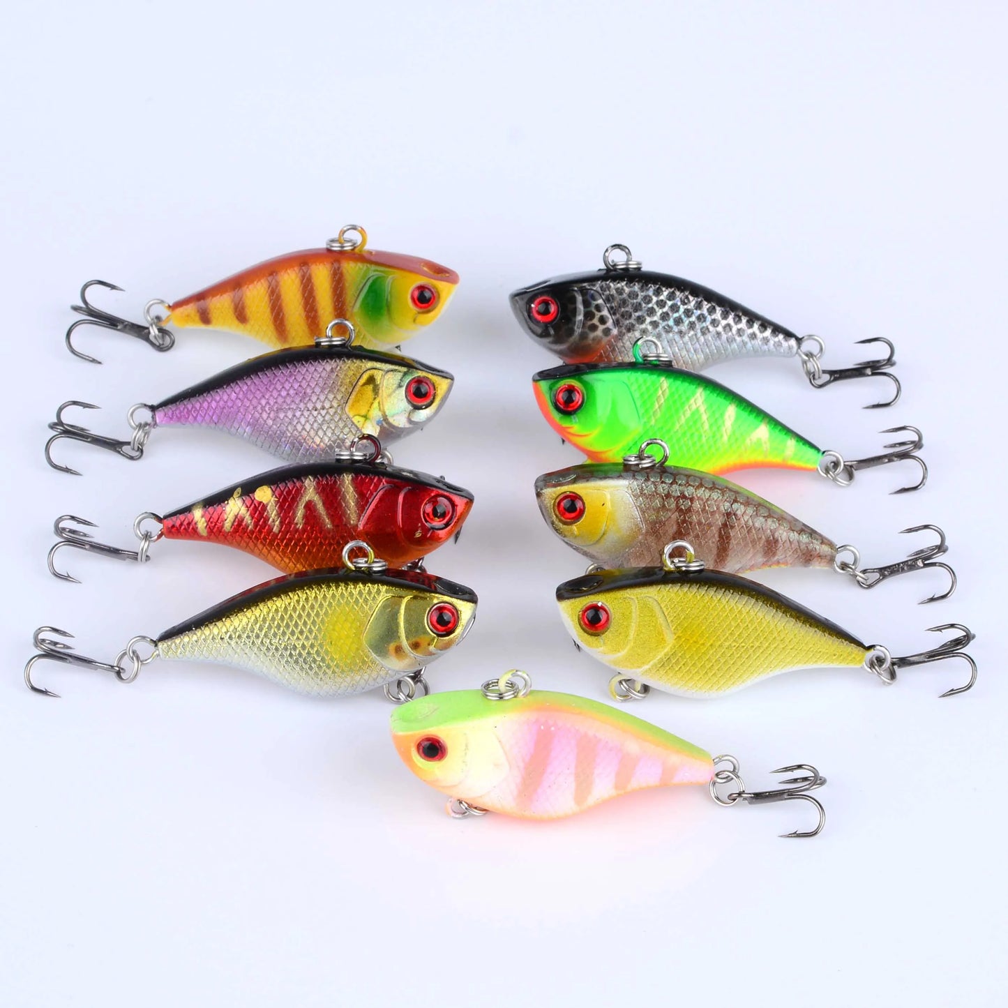 9Pcs Vibration Long Casting Sinking Fishing Lure VIB Winter Fishing Lipless Hard Bait For Pike Bass