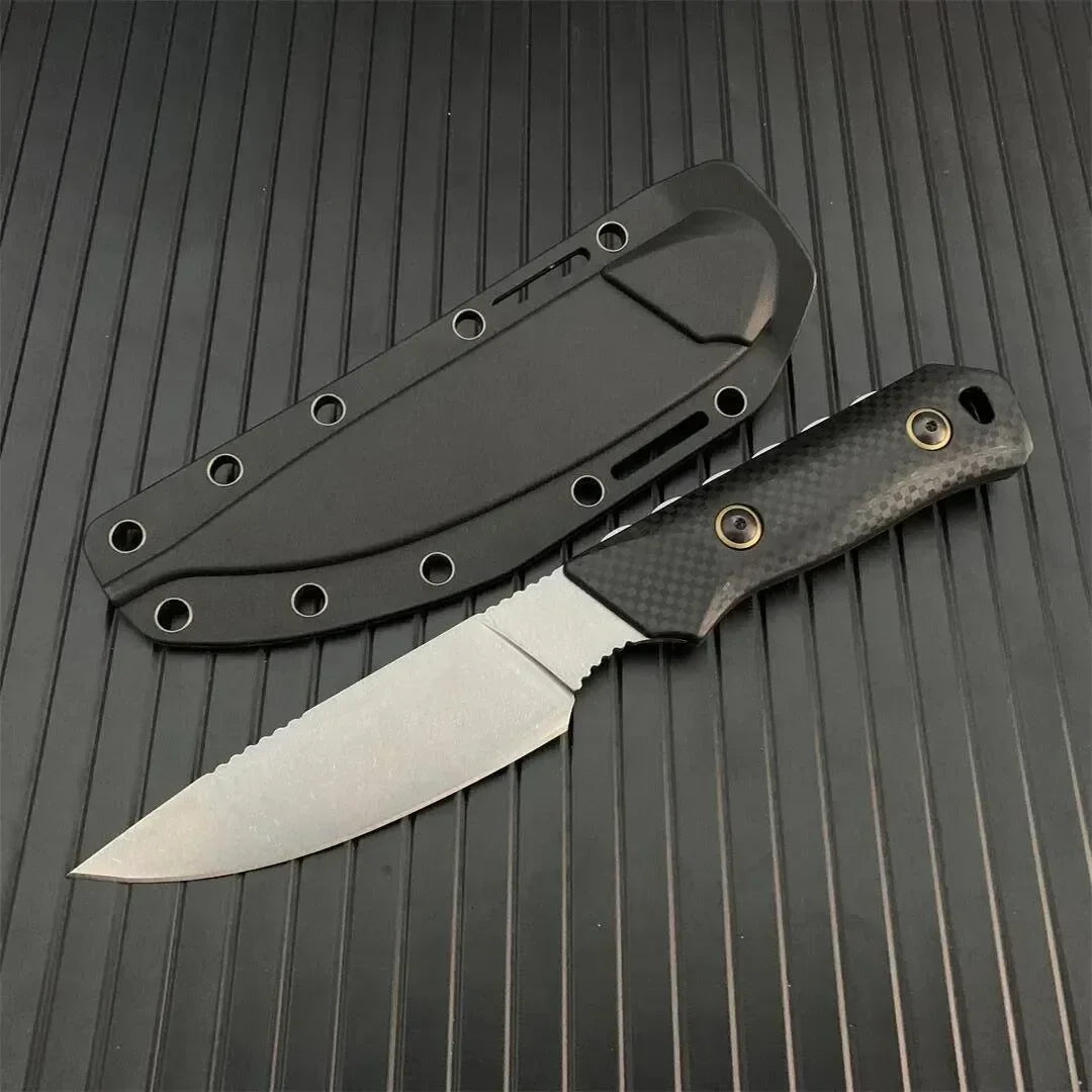 Fixed Blade Knife BM15600 Tools D2 Blade Nylon Glass Fiber Camping Hunting Survival Self-defense Tactical Portable Utility Knife