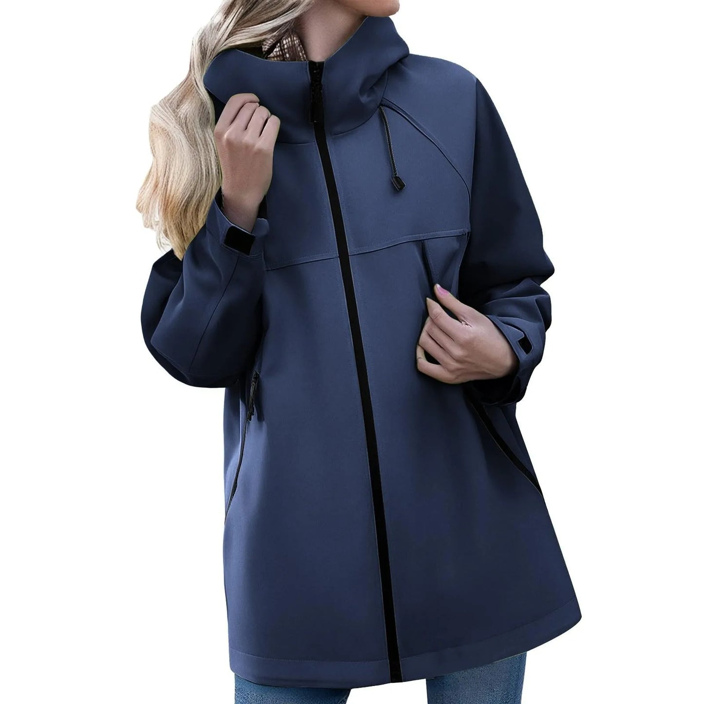 Women'S Solid Color Long Sleeved Hooded Outdoor Suit Windproof And Thin Jacket Spring Autumn Women Solid Color Sweatshirt Coat
