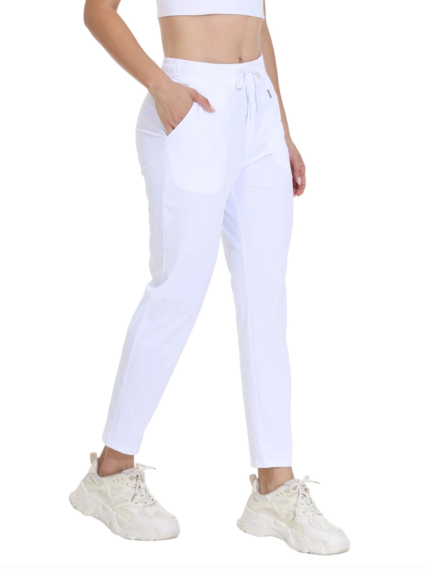 Fitness Pants Ladies Slim Yoga Casual Pants Elastic Breathable Outdoor Training Rumor Running Pilates Sweatpants High Waist Draw