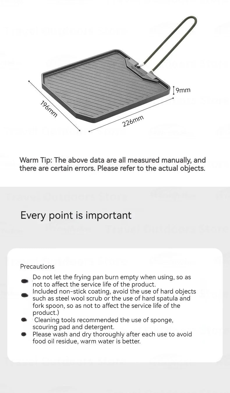 Naturehike Non-stick Frying Pan Aluminum Outdoor Picnic Ultralight Camping Portable Cookware Camping Supplies Cool Camping Gear