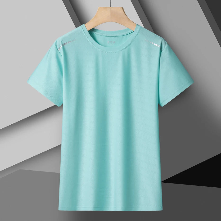 Women Reflective Running T-Shirt - High Elastic Breathable Quick-Dry Ice Silk Sport Top for Summer, Cool Short Sleeve Active Tee