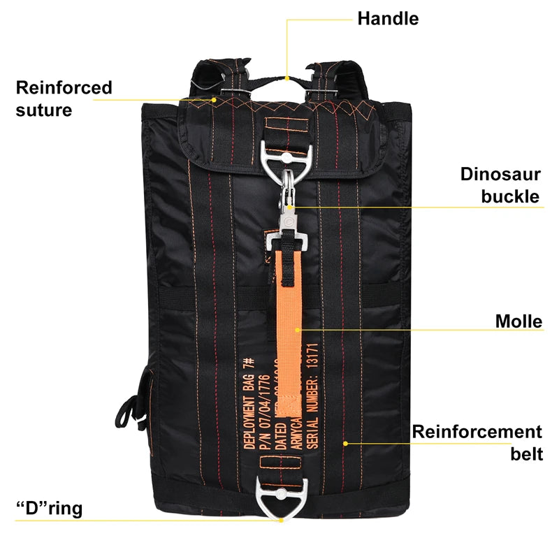 Durable All-purpose Backpack Lightweight Carryall Parachute Bag For Outdoor Hunting Trips Hiking School Carry Adventures