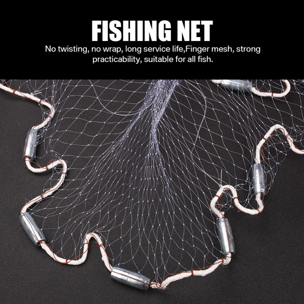 With sinker and without sinker Cast Net Fishing Network USA Hand Cast Net Outdoor Throw Catch Fishing Net Tool Gill net