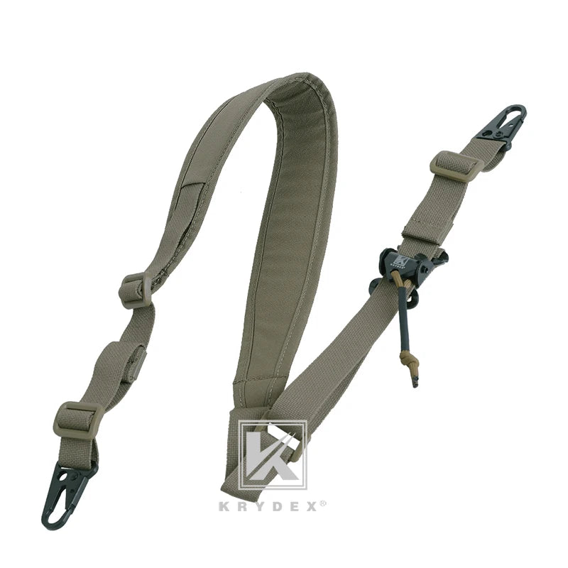 KRYDEX Tactical Sling Modular Gun Strap Slingster Removable 2 Point / 1 Point 2.25" Padded Sling Shooting Hunting Accessories