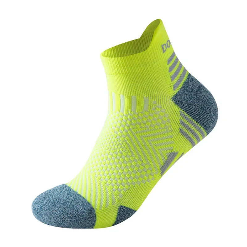 Professional Marathon Running Sock Men Women Sports Fitness Thickened Cushioned Short Tube Low Cut Boat Ankle Socks