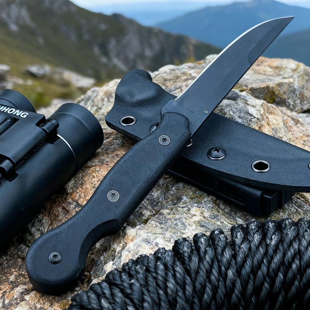 Tactical Outdoor Camping Hunting Self Defense Straight Knife High Hardness Wilderness Survival Utility Knife Tactical EDC Knife