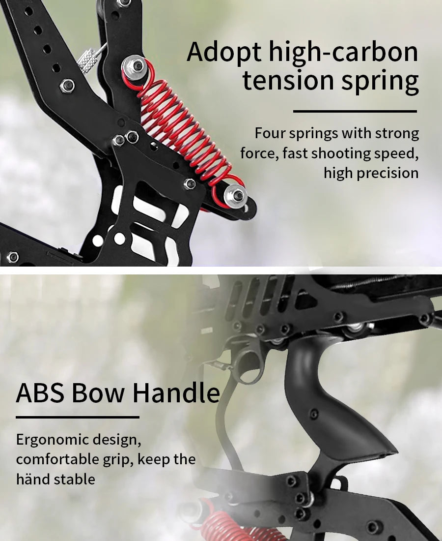 Fire Dragon Dual-Use Compound Bow with Fishing Reel and Sight-Fast Shooting Speed, Ultra-Stable for Hunting, Fishing and Archery