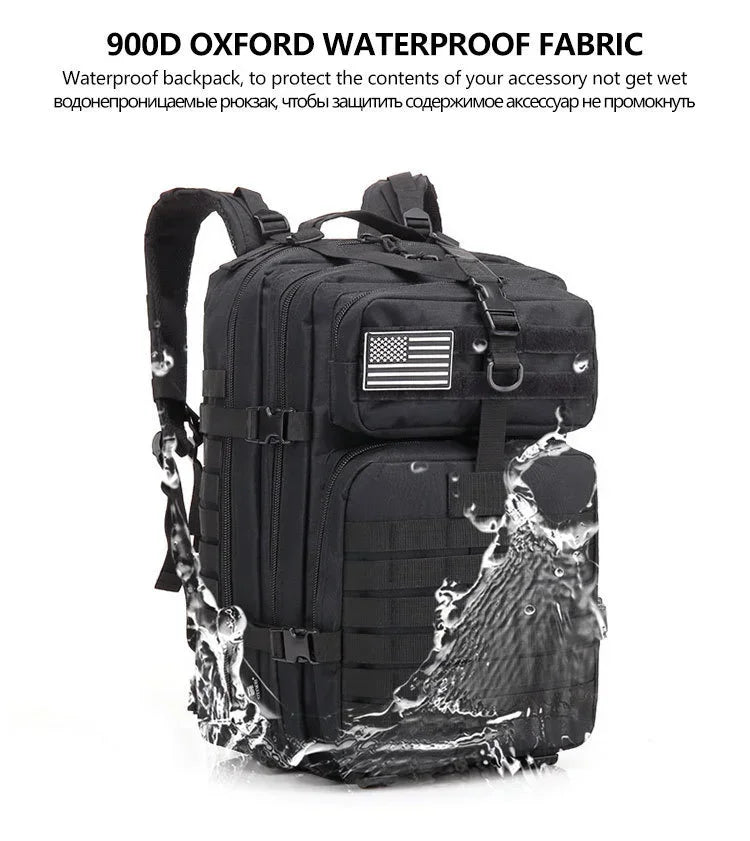 50L Man Tactical Backpacks Outdoor Traveling Bags Outdoor 3P School Pack EDC Molle Pack For Trekking Hunting Bag