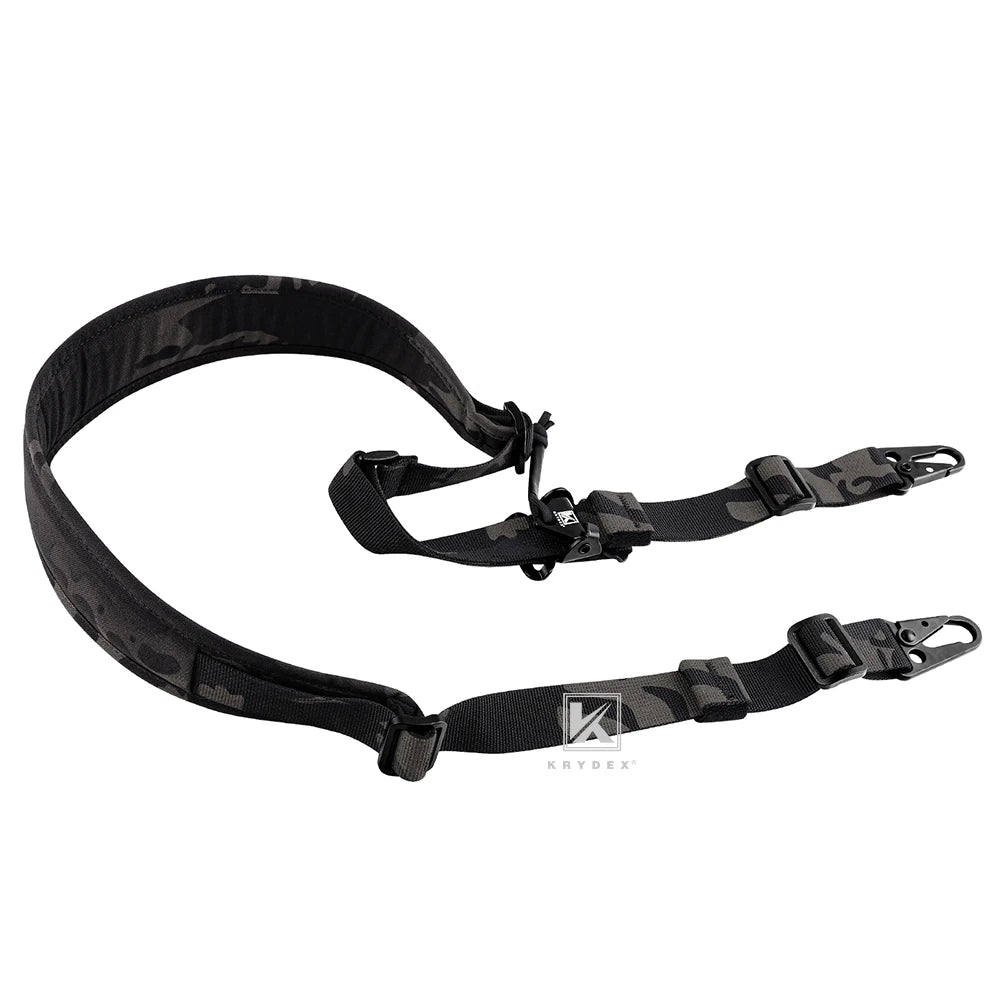 KRYDEX Tactical Sling Modular Gun Strap Slingster Removable 2 Point / 1 Point 2.25" Padded Sling Shooting Hunting Accessories