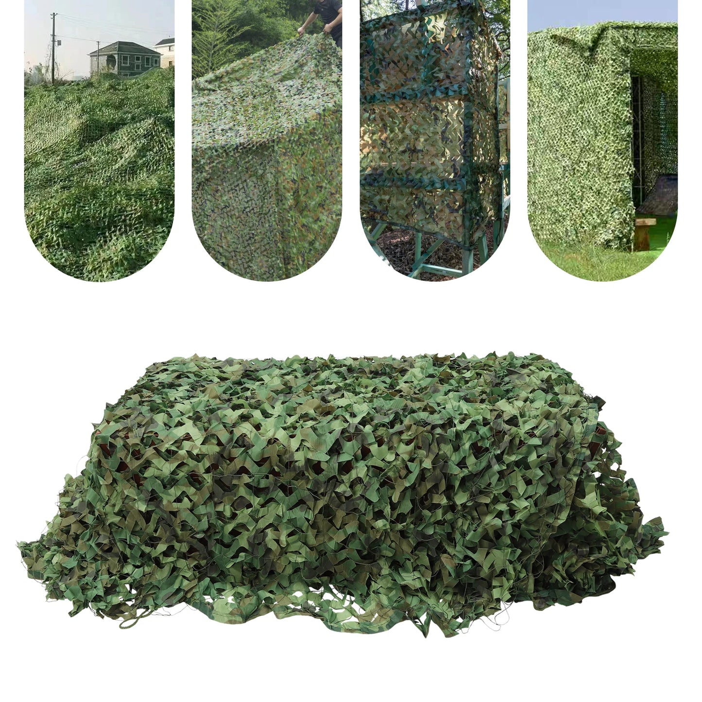 Camo Net Camouflage Netting Army Military Fabric Net Car Covering Tent Hunting Blinds Green Jungle Cover Conceal Drop Network