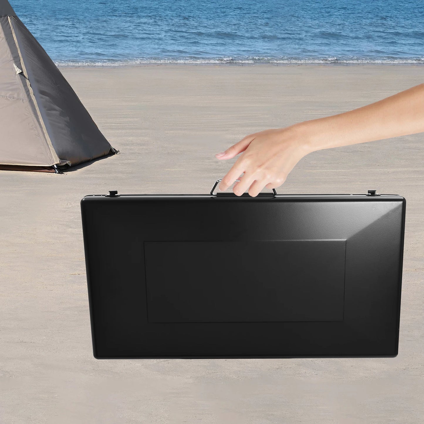 Portable Camping Stove with Griddle 3 Burner Propane Gas Stove Adjustable Windshield Folding for camping, barbecues, parties