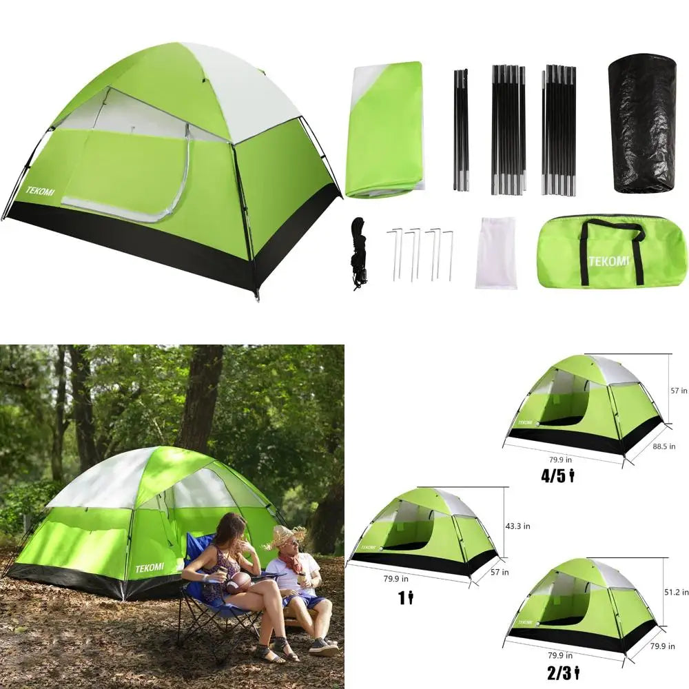 Quick Setup Waterproof Family Tent with Removable Rainfly for Outdoor Adventures