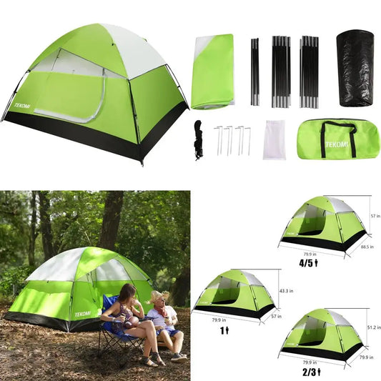 Quick Setup Waterproof Family Tent with Removable Rainfly for Outdoor Adventures