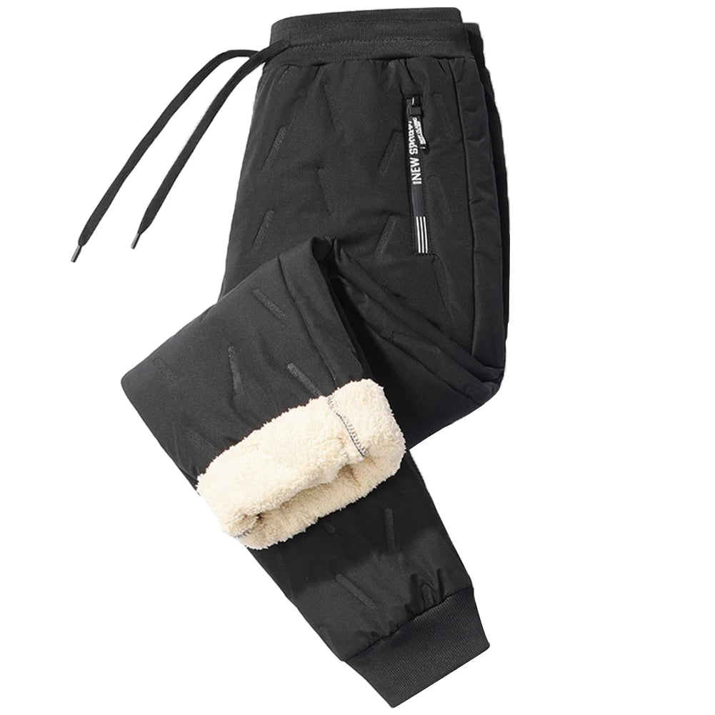 Men Thermal Winter Warm Fleece Pants Fleece Sweatpants Pant Running Jogger Pants Yoga Sweatpants for Winter Cycling Gym Training