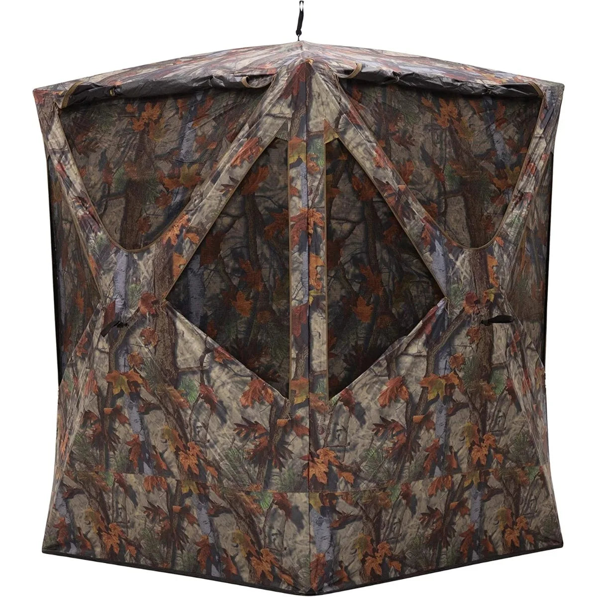 Portable Hunting Blind 2-Person, Tall Hub Blind for Standing Shoot, Lightweight 80"x75"x75" Bloodtrail Woodland
