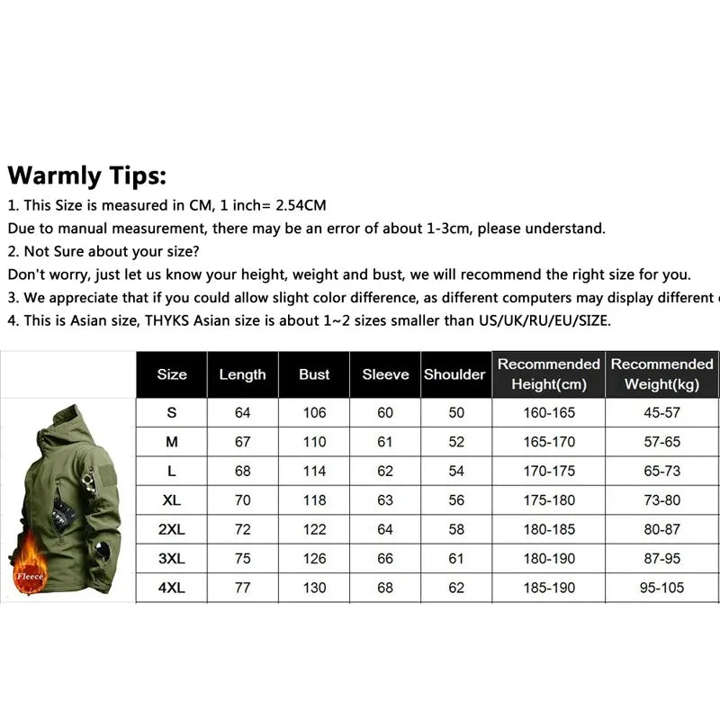 Men's hooded casual military outdoor multifunctional jacket, fashionable shark skin soft shell tactical waterproof jacket