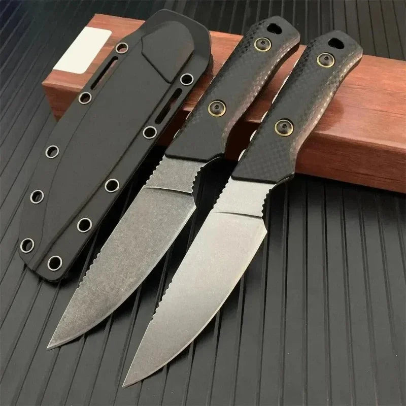 Fixed Blade Knife BM15600 Tools D2 Blade Nylon Glass Fiber Camping Hunting Survival Self-defense Tactical Portable Utility Knife