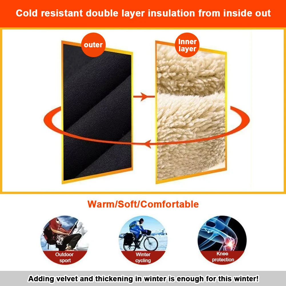 Men Thermal Winter Warm Fleece Pants Fleece Sweatpants Pant Running Jogger Pants Yoga Sweatpants for Winter Cycling Gym Training