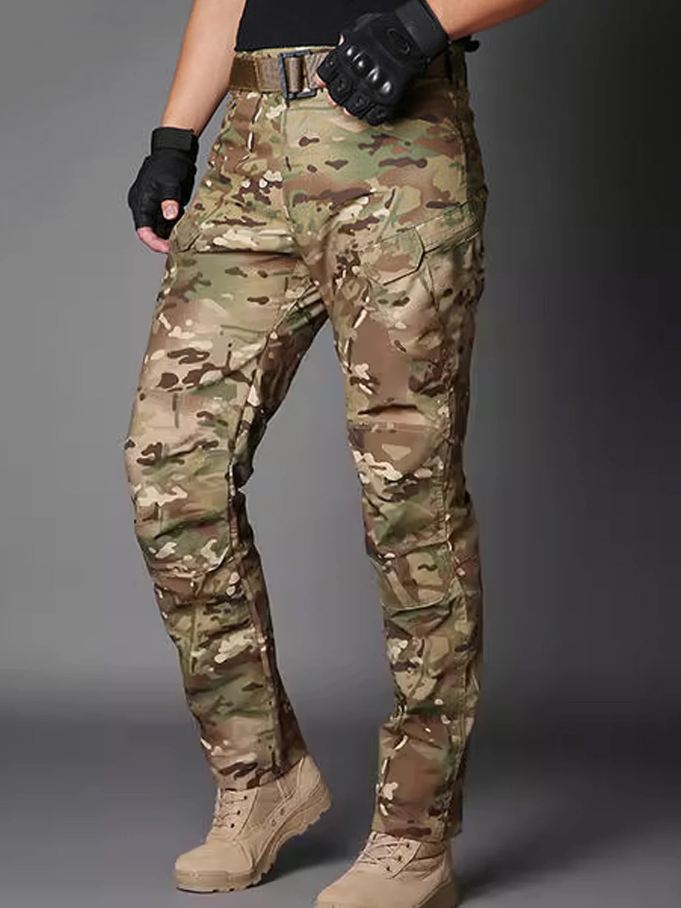 Men Combat Pants With Knee Pads Tactical Cargo Sport Trousers Camouflage Multicam Trekking Hunting Clothes(Not knee pads)