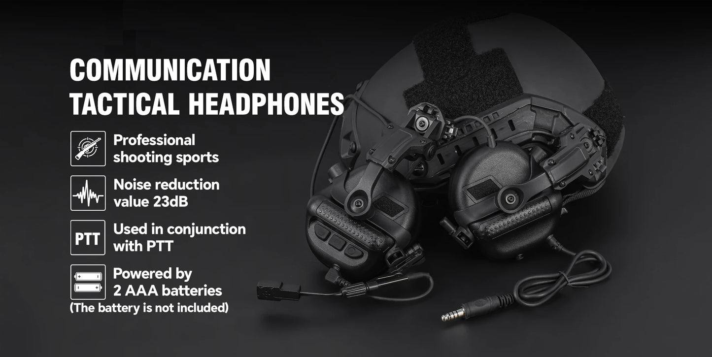 Army Shooting Earmuffs Tactical Hunting Headset Electronic Hearing Protector Active Noise Reduction Sound Pickup Headphone