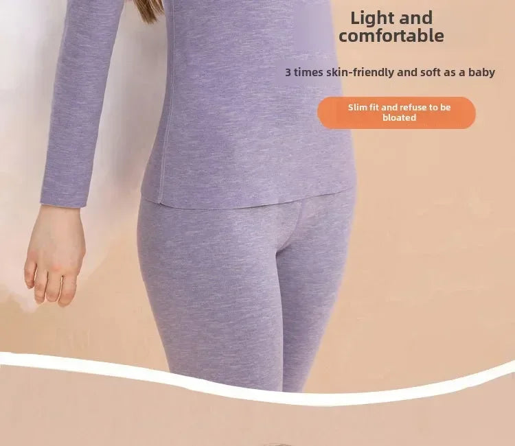 Women's Thermal Underwear Set First Base Layer Long Johns Fleece Lined Undershirt for Winter Cold Weather Thermal Clothing