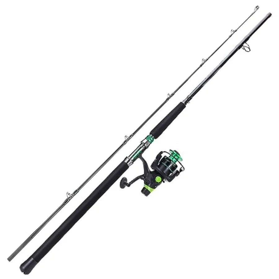 Catfish Fishing Rod and Reel Spinning Combo with Comfortable EVA NonSlip Grips Aluminum Reel Seat and Size 5000 Car