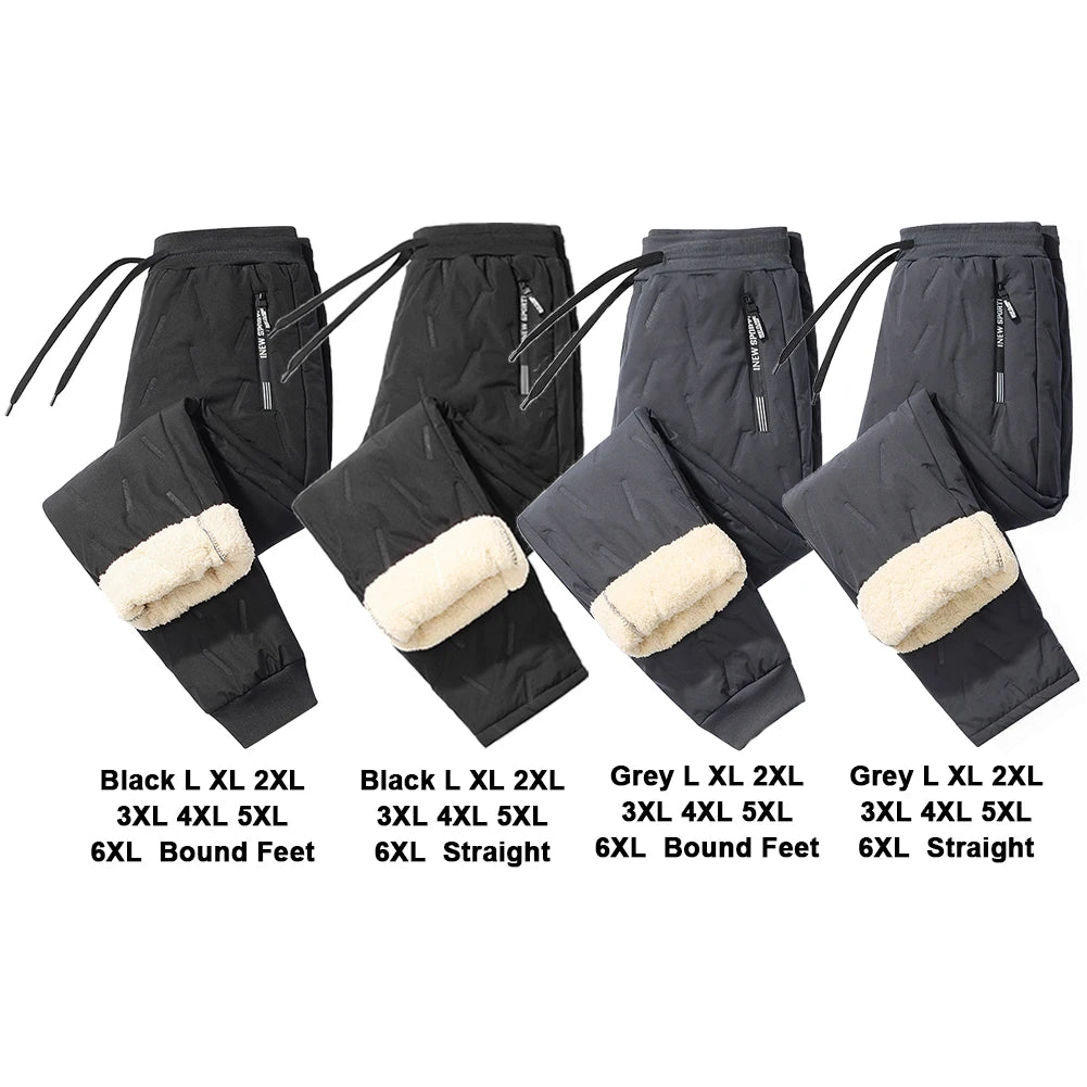 Men Thermal Winter Warm Fleece Pants Fleece Sweatpants Pant Running Jogger Pants Yoga Sweatpants for Winter Cycling Gym Training