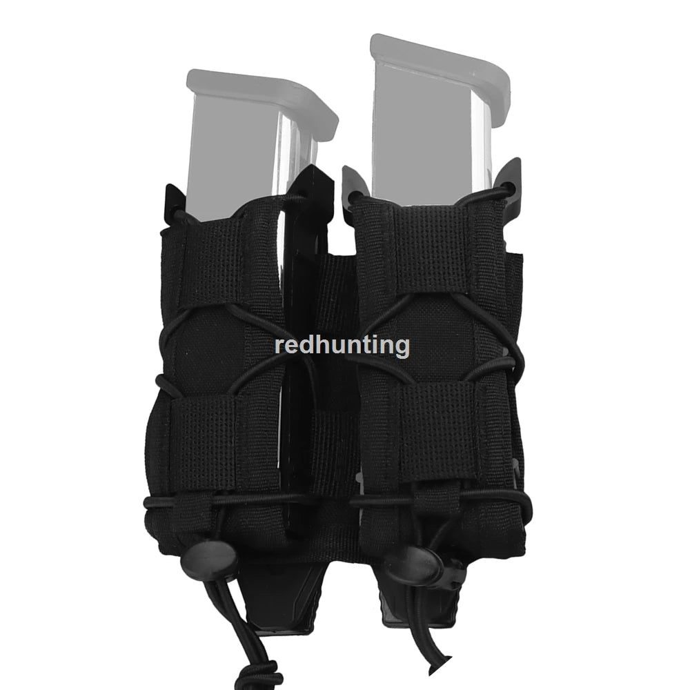 9mm Magazine Pouch Tactical Molle Triple Magazine Pouch Double-Layer Mag Pouches Universal Cartridge Holder for Hunting CS Vest