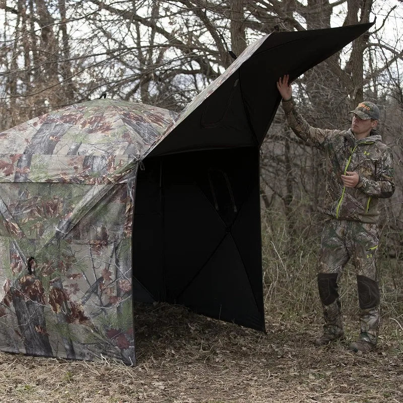 Barronett Blinds® Feather Five, Portable Hunting Blind, Huge Interior, Lightweight, 4-Person, 72” x 84” x 84”, FF500BW