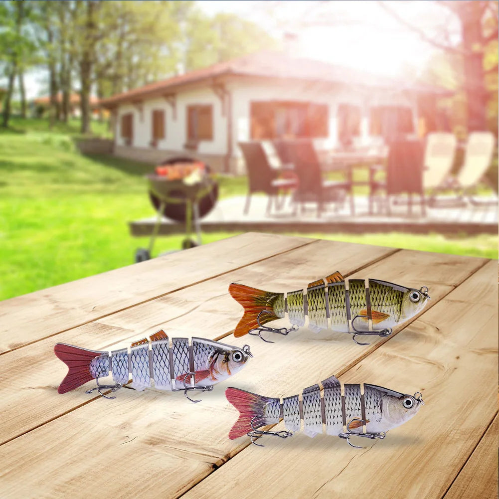 10cm/16.5g Robotic Fishing Lure with Treble Hooks Bionic Fishing Lures Swim by Itself Bionic Swimming Bait for Bass Pike Fishing