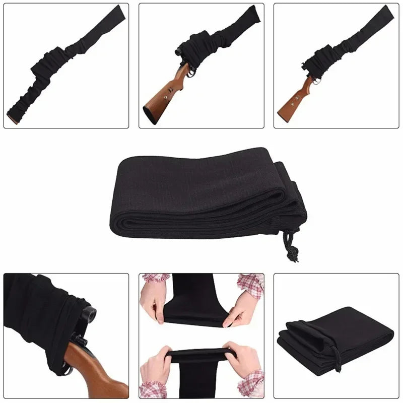 Silicone Treated Gun Sock Polyester Rifle Shooting Fishing Rod Protection Cover Bag Case Hunting Sleeve