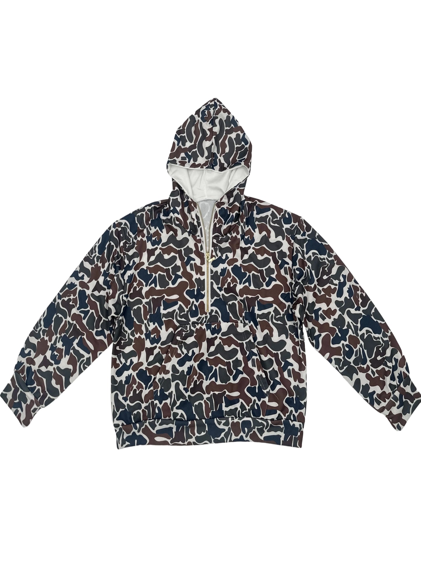 Camo Zip Up Hoodie For Women Quarter Zip Hoodie Jacket Tactical Style Cropped Sports Sweatshirt