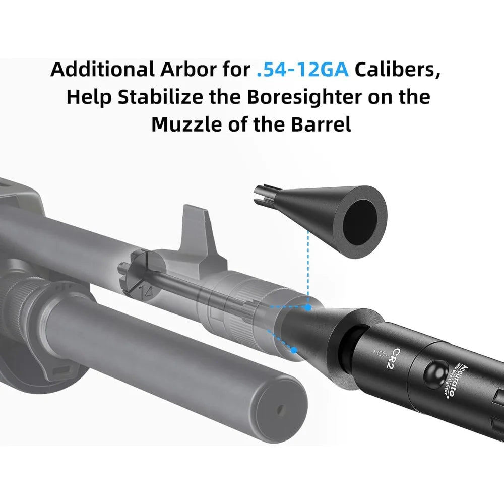 EZshoot Bore Sight Kit Bright Green or Red Dot BoreSighter with Big Button Switch for .17 to 12GA Caliber (32pcs)