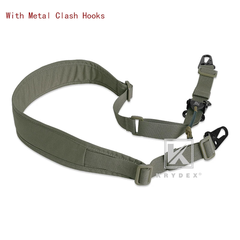 KRYDEX Tactical Sling Modular Gun Strap Slingster Removable 2 Point / 1 Point 2.25" Padded Sling Shooting Hunting Accessories