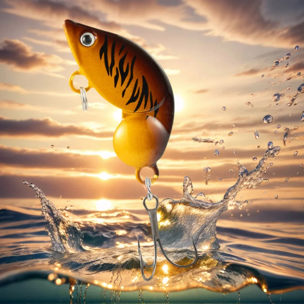 5Pcs Wobbler with Treble Hooks Crankbait Swimbait Bionic Shrimp Lures Fishing Baits Fishing Tools for Pike Bass Trout