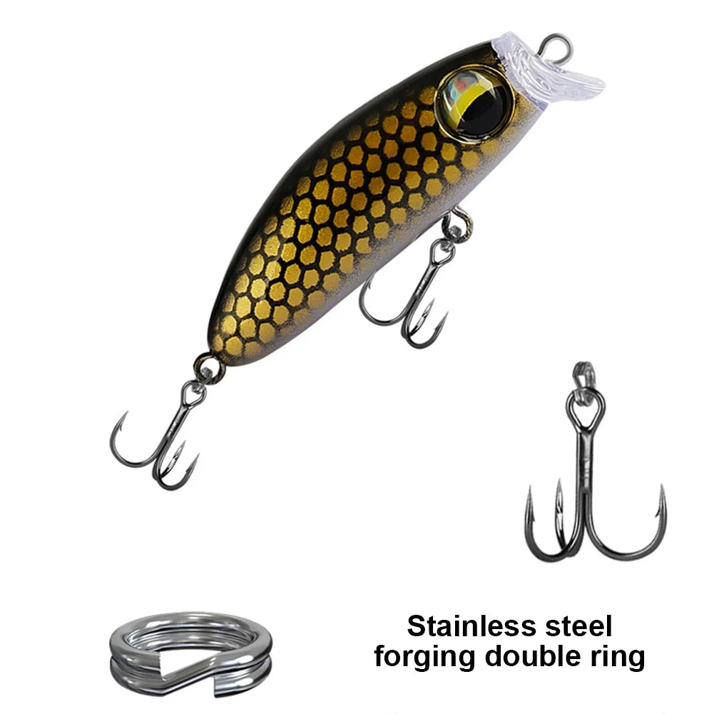 5pcs Mixed Colors Minnow Fishing Lures Artificial Hard Bait Wobbler Crankbaits for Trout Bass Carp Fishing Accessories