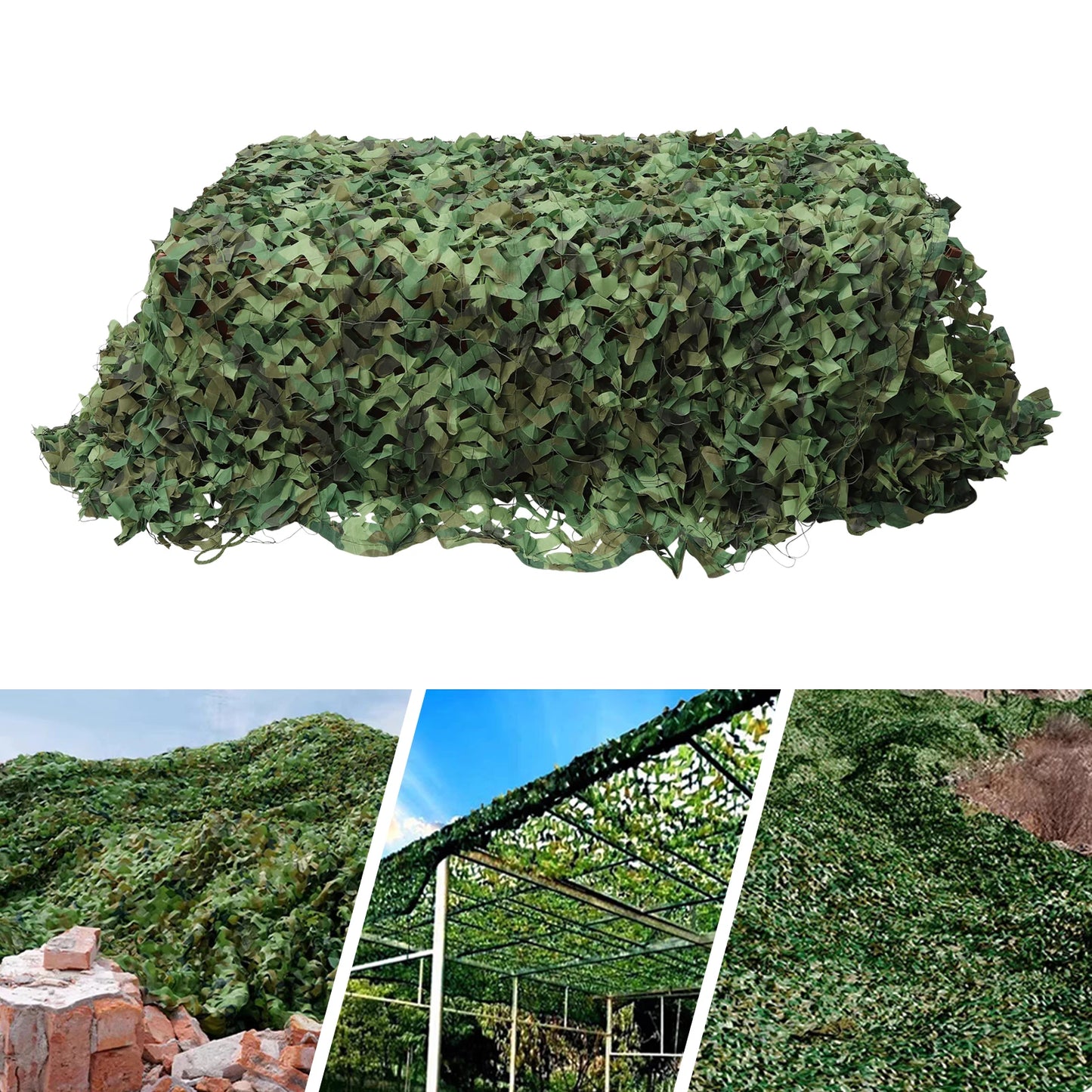 Camo Net Camouflage Netting Army Military Fabric Net Car Covering Tent Hunting Blinds Green Jungle Cover Conceal Drop Network