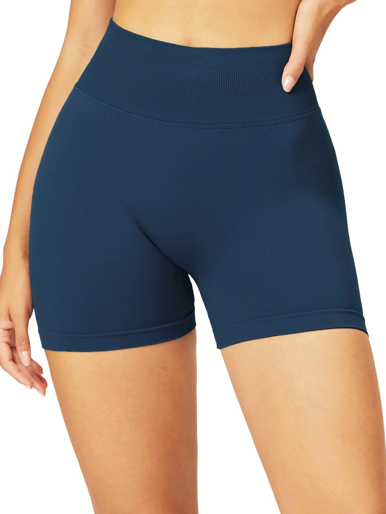 Seamless Fitness Shorts Women's Summer Thin Stretch High Waist Hip Yoga Shorts Sports Running Breathable Quick Drying Training P