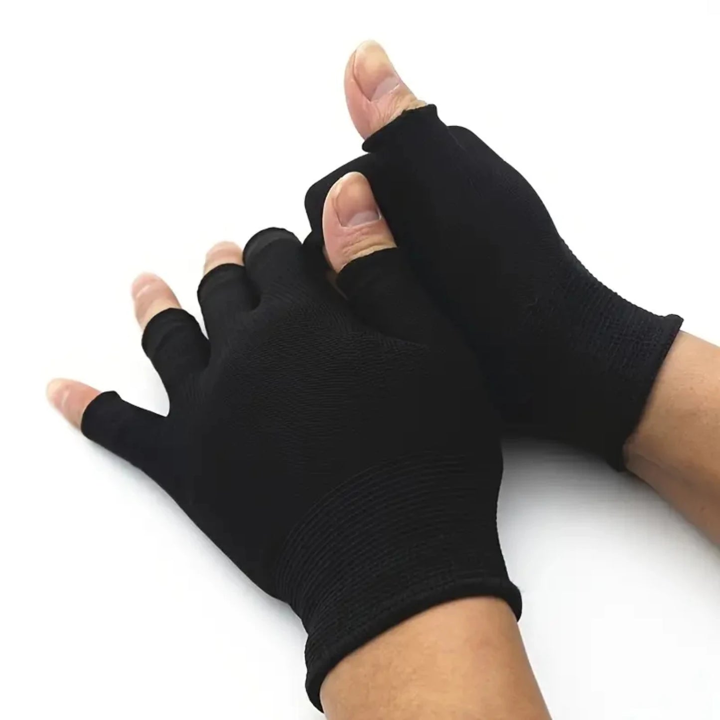 Warm and cozy men's stylish half-fingered knitted gloves - Ideal for fishing, driving, and riding in comfort and style.