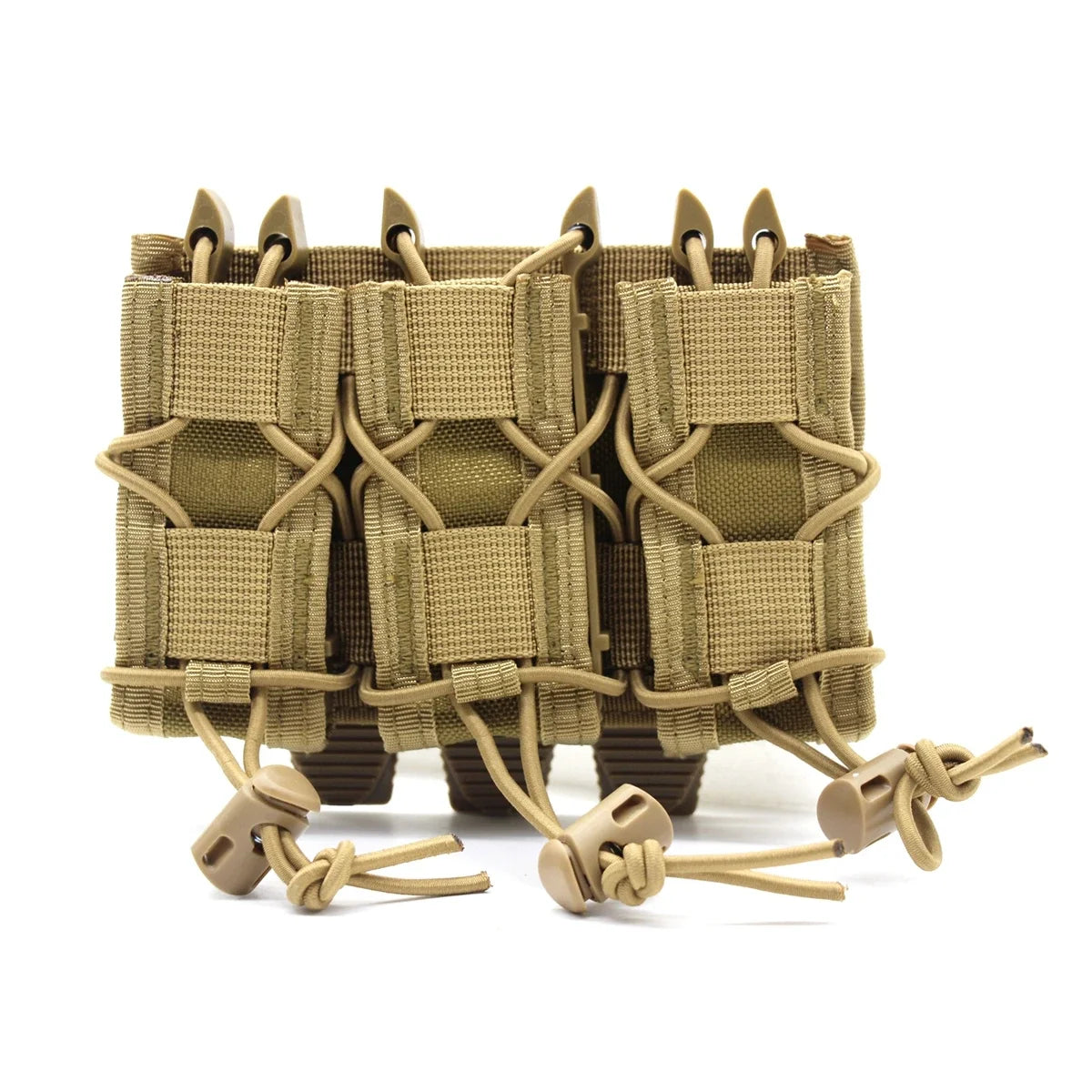 9mm Magazine Pouch Tactical Molle Triple Magazine Pouch Double-Layer Mag Pouches Universal Cartridge Holder for Hunting CS Vest