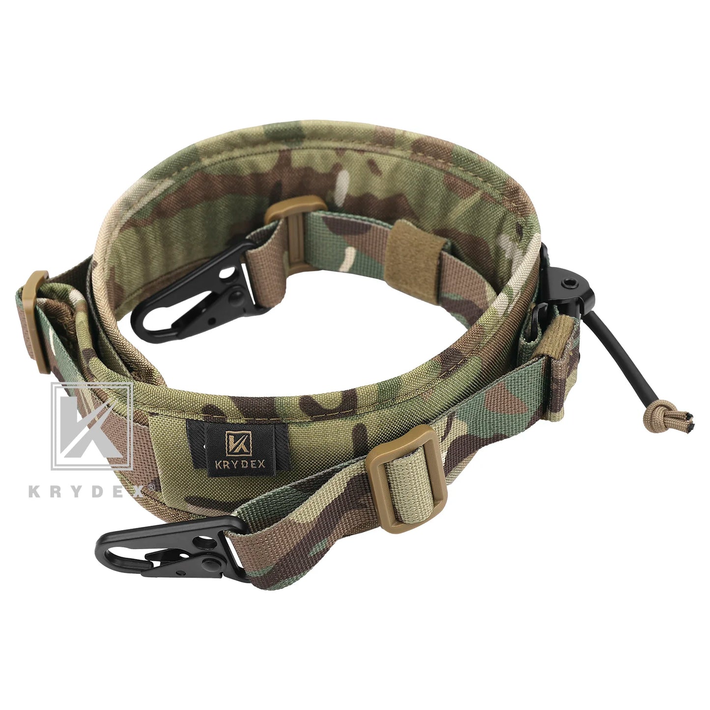 KRYDEX Tactical Sling Modular Gun Strap Slingster Removable 2 Point / 1 Point 2.25" Padded Sling Shooting Hunting Accessories