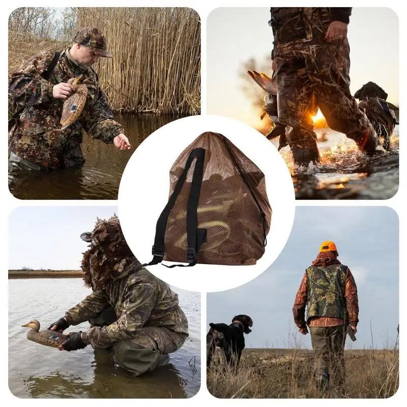 Waterfowl Decoy Bag Mesh Decoy Bag For Duck Hunting Lightweight Storage Backpack With Adjustable Comfort Straps For Hunting