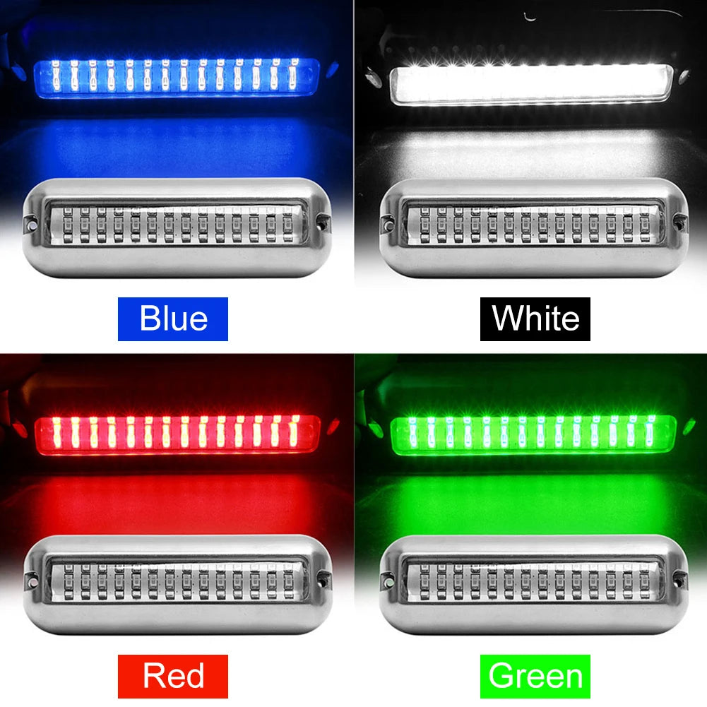 1/2Pcs 42LED Yacht Underwater Light Stainless Steel Marine Navigation Light IP68 Waterproof Marine Boat Lamp Yacht Accessories